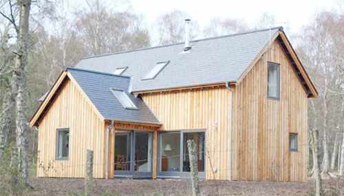 Energy-Efficient Larch Woodland Home